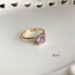 vintage swarovski アレキサンドライト ゴールドリング