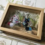 妖狐と鞠2のアクリルキーホルダー（白）