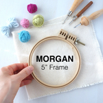 ループ＆ニードル・フレーム12cm・あまった布が使えます！【ブローチ・チャーム専用・刺繍枠】MORGAN / USA製