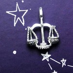 2個セット【天秤座】シルバー12星座チャーム☆てんびん座テンビンS