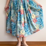 silkywhite12様オーダー商品*ギャザースカート*LIBERTY（Marina Seaflower マリーナ・シーフラワー）※送料無料
