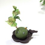羊毛フェルトの苔丸目玉ちゃん針山②