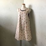 ミニ薔薇　アイボリー・サザンクロス地ふんわりすっきりエプロンドレス　92