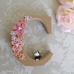 犬好きさんの為のお花と犬のアルファベットオブジェ  チワワ 