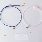 【全20色】星空のコードブレスレットミサンガ♡イニシャル追加可/アンクレット変更可★