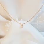 華奢な2.5mmスクエアネックレス🍀ジルコニアネックレス🍀シンプルネックレス
