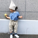 リネンのくったり サルエルパンツ