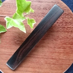 再販-木のヘアクリップ・やっとこピン（縞黒檀・シマコクタン）長さ：8.7cm