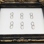 送料無料／シルバーチェーンパーツ  7✖️19mm  6pcs     Ｓ574番