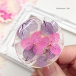  【送料無料】 モーヴピンク&パープル♡紫陽花のポニーフック（ヘアゴム）