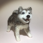 フェルト犬　アラスカン・マラミュート　<MW003>