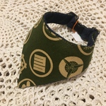 バンダナ風 猫 首輪 （深緑）
