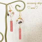 ♡再販×10♡和柄の風鈴ピアス／イヤリング