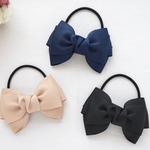 小柄女子のための♡上品で大人可愛いシンプルトリプルリボン♡ヘアゴム 選べる 黒 