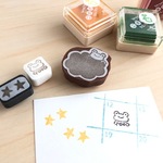１セット限定　名入れ含む３個　雲ひょっこりカエル　消しゴムはんこ(名14)　