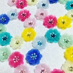 お花シール❁︎スワロフスキー❁︎40枚❁︎colorful