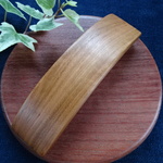再販-幅の広い山桜のシンプルなバレッタ（ヤマザクラLW1）長さ11.0cm