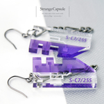【loss of memory／purple】ピアス・イヤリング│アクリルアクセサリー│││ユニーク│エモ│個性的│サイバー│かっこいい
