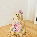 【再販】しろくま貯金箱    梅雨  紫陽花ネックレス  淡いピンク
