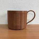【hichicoro14様専用】大きいコーヒーカップかごくるみ、コーヒーかごブラウン