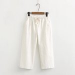 七分丈パンツ（木綿 からし）