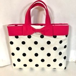 ホワイトドット‪‪❤︎‬女の子‪‪❤︎‬レッスンバッグ