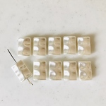 Pearly White Rectangle Parts