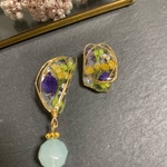 ドライフラワー・フラワー ・アシンメトリー pierce・earring