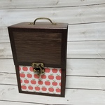 [在庫一掃　値下げ]　ポチ袋収納BOX　りんごver.