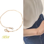 〈K18〉シンプルなロープチェーンブレスレット 