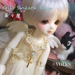 プリンス*プリンセスネックレス ベーシック オフホワイト×ピュアホワイト×G　幼SD　SDM　MDD　
