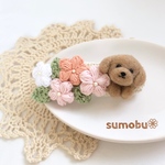 お花がいっぱい🌼トイプードルのバレッタ