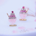 ☆　冷たいかき氷のピアス・イヤリング　☆彡