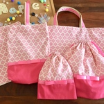 入園入学５点セット モロッカン柄 ピンク
