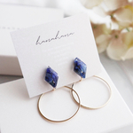 キャッチリング×ラピスラズリピアス＊イヤリング♡レジン♡涼しげ
