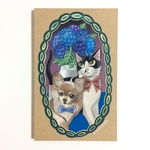 C様専用ページ 似顔絵 再販 手描き 6月 猫のイラスト 2017カレンダー原画 絵 絵画 アート 壁掛け