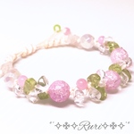 再販＊2༅೫梅雨の彩りをくれる紫陽花೫༅ 天然石 パワーストーン ブレスレット