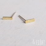 【再販】- Brass- Flat Bar ピアス