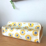 北欧フラワー★ ボックスティッシュカバー★汚れが拭き取れる撥水加工
