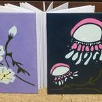 手作りご朱印帳　Baby blue eyes meet jellyfish ご予約者様以外ご購入できません　
