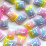【訳あり✱売り切り】パステルカラー キャンディー プラスチックパーツ【アソート10個】