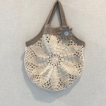 再販🌸「お花のドイリーのネットバック」　ひまわりモチーフつき