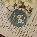 くるみボタン　ブローチ　花A