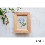 刺繍ミニフレーム＊あじさい
