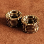 10点セット BRASS STORE オリジナル 真鍮二重リング（直径28mm）ダブルリング ブラス カスタムパーツ 金 キーホルダー キーリング 二重カン