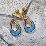 しずくのレジンピアス、イヤリング