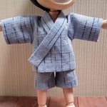 オビツ11　甚平(水色)