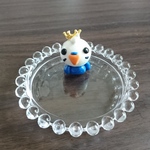 クラウンインコ の小皿 小物入れ👑 ブルーセキセイ