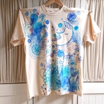 人気のビッグTシャツ✨ユニセックスＸＬサイズ ✨夢見るお月さま🌛✨手描きTシャツ(オフホワイト)