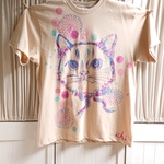 人気のビッグTシャツ✨ユニセックスＸＬサイズ✨ ドドンと可愛い猫だニャン(=^・^=)✨手描きTシャツ